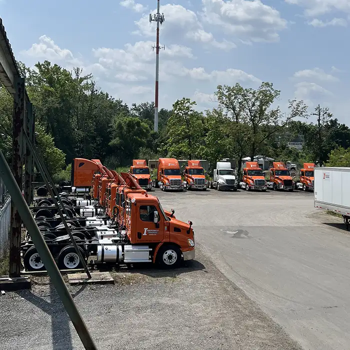 Independent Logistics fleet of trucks